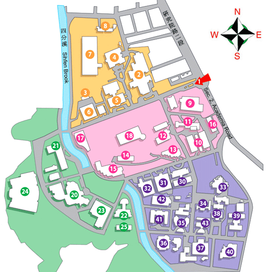 中央研究院院區地圖